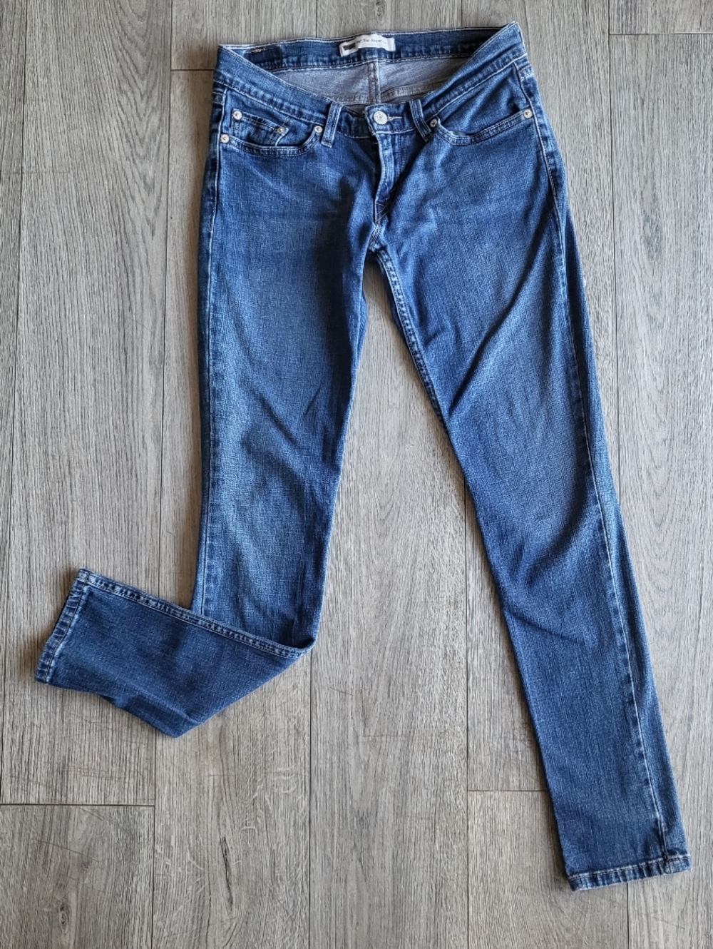Vintage Levis 524 Too Superlow Women's Jeans Medium WashStretch Skinny 28X32 Y2K